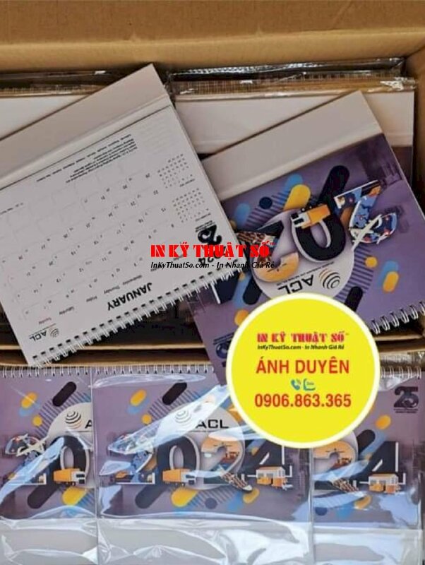 In lịch để bàn chữ A công ty Logistics vận tải quốc tế - INKTS928