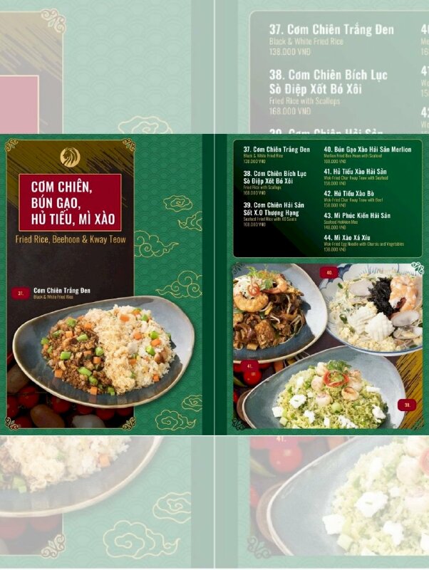 In menu quán ăn tinh hoa ẩm thực Singapore - INKTS594