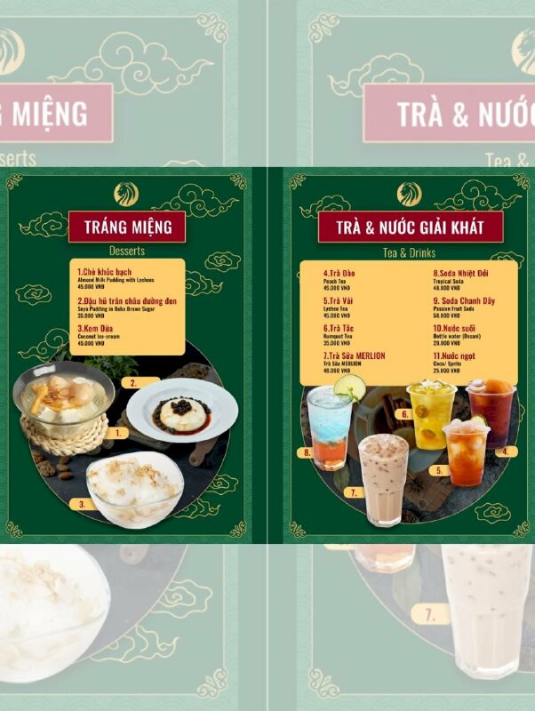 In menu quán ăn tinh hoa ẩm thực Singapore - INKTS594