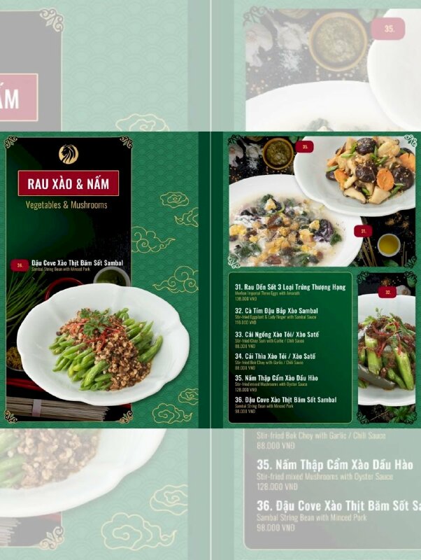 In menu quán ăn tinh hoa ẩm thực Singapore - INKTS594