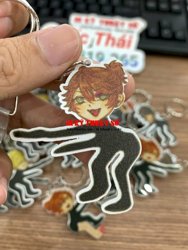 In móc chìa khóa Mica nhân vật Pepe the King Prawn, Twisted Wonderland - INKTS1049