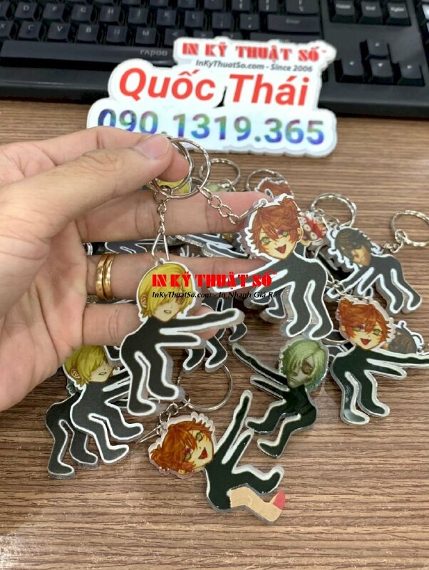 In móc chìa khóa Mica nhân vật Pepe the King Prawn, Twisted Wonderland - INKTS1049