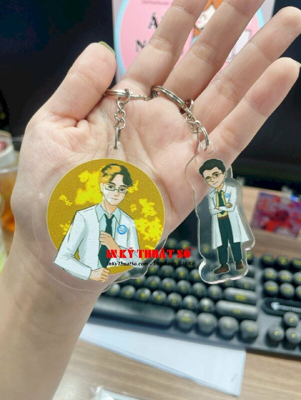 In móc khóa Mica 2 mặt hình chibi bác sĩ - INKTS3304