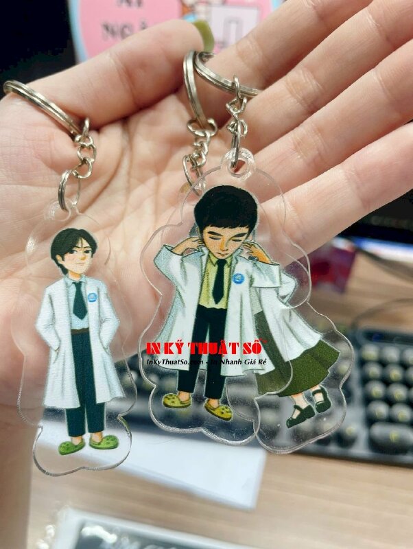 In móc khóa Mica 2 mặt hình chibi bác sĩ - INKTS3304
