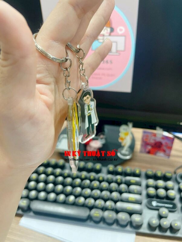 In móc khóa Mica 2 mặt hình chibi bác sĩ - INKTS3304