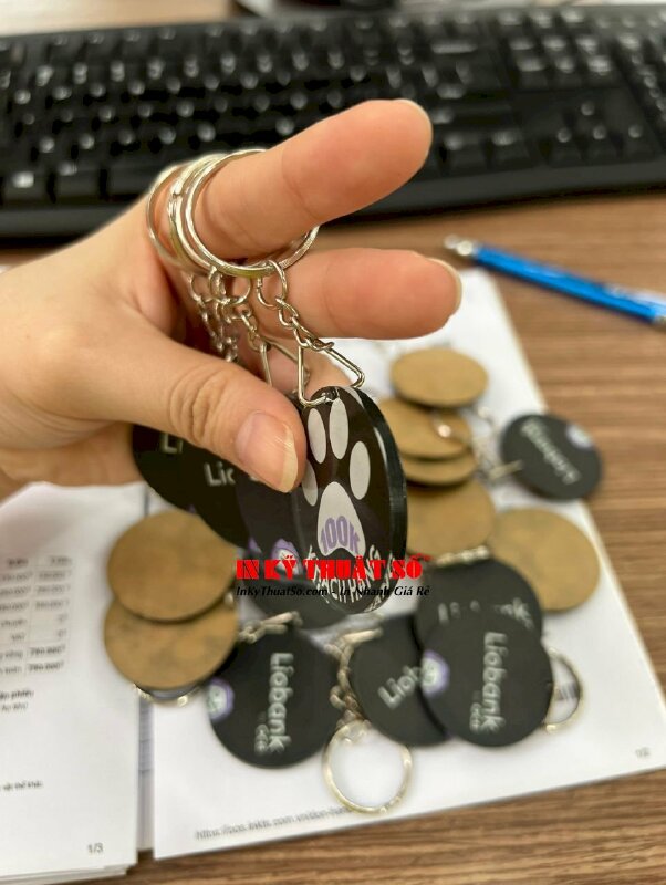 In móc khóa mica logo ngân hàng số - INKTS509