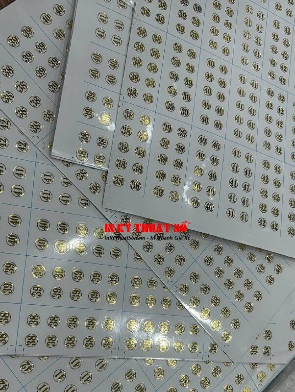 In nhãn Decal số thứ tự - INKTS267
