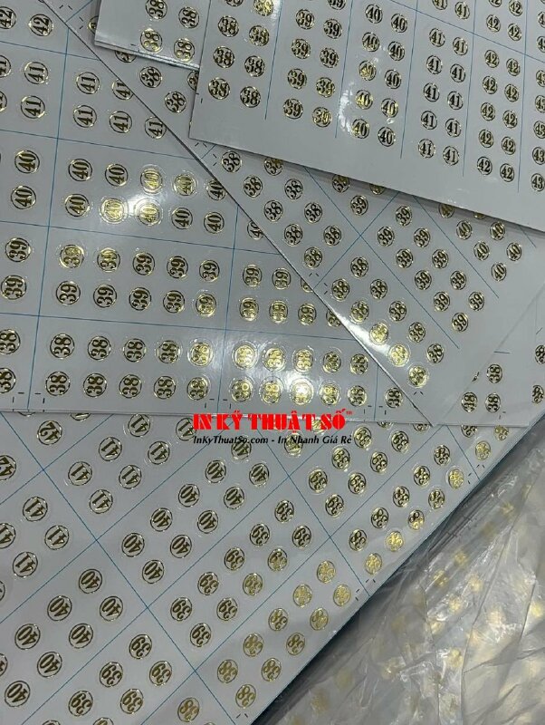 In nhãn Decal số thứ tự - INKTS267