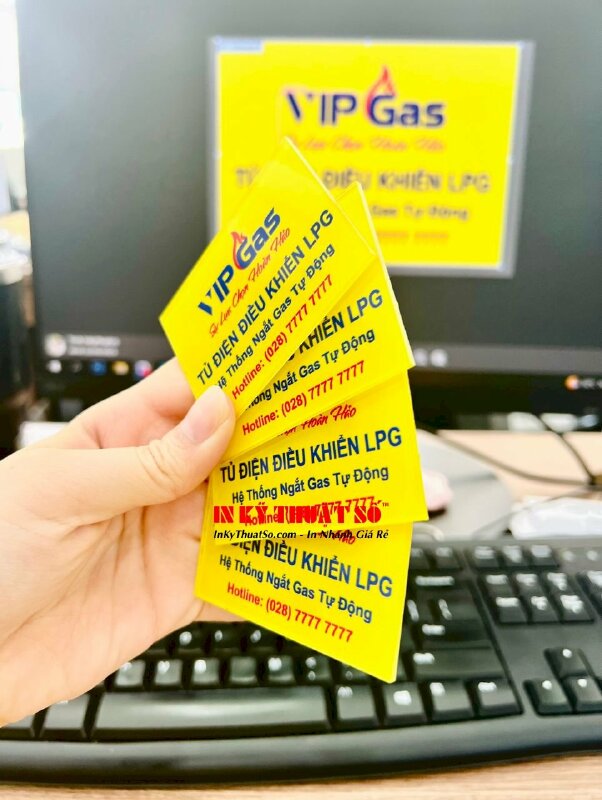 In nhãn mác mica trong tủ điện Vip Gas - INKTS294