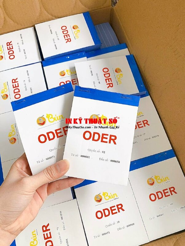 In sổ Order 2 liên, phiếu gọi món cho quán bún - INKTS1180