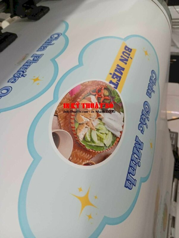 In standee 1 mặt cán mờ bồi format, cắt CNC theo file gắn chân đế - INKTS332