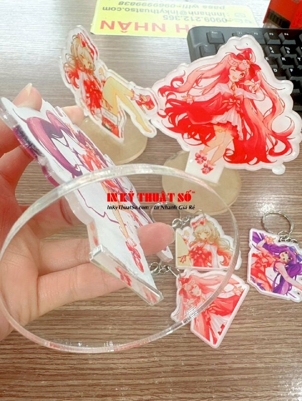 In standee mica nhân vật anime Aisha, Laby, Eve (ELSTAR) (Elsword) Mega Cake Idols - INKTS1085