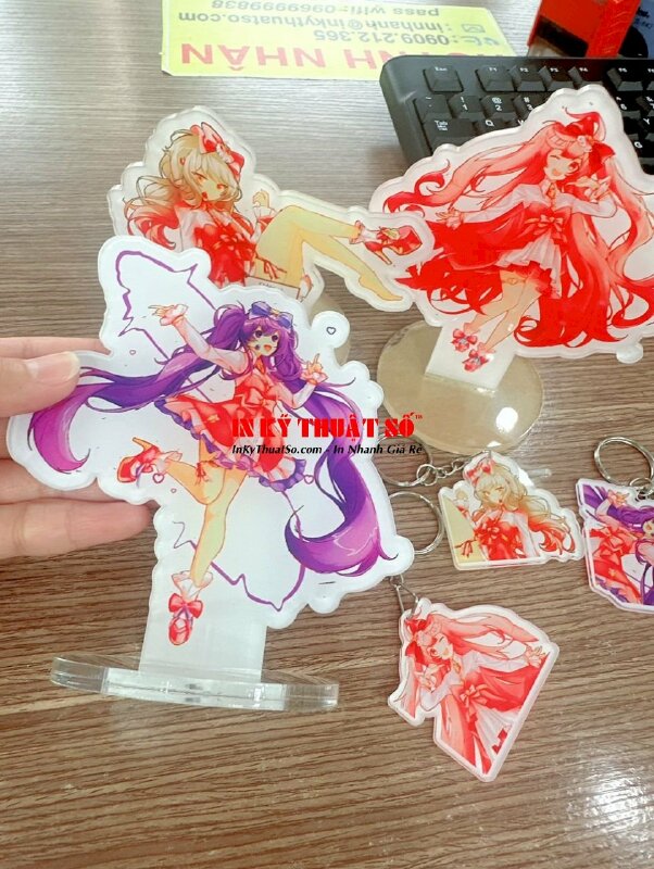 In standee mica nhân vật anime Aisha, Laby, Eve (ELSTAR) (Elsword) Mega Cake Idols - INKTS1085