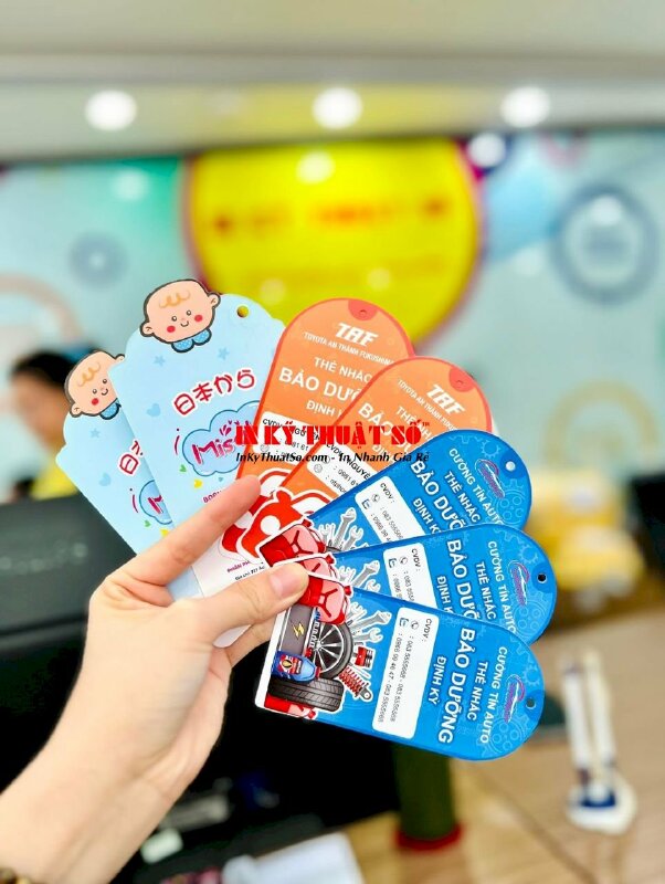 In tag giấy giá rẻ, tag giấy C300gsm in 2 mặt cắt theo hình - INKTS759