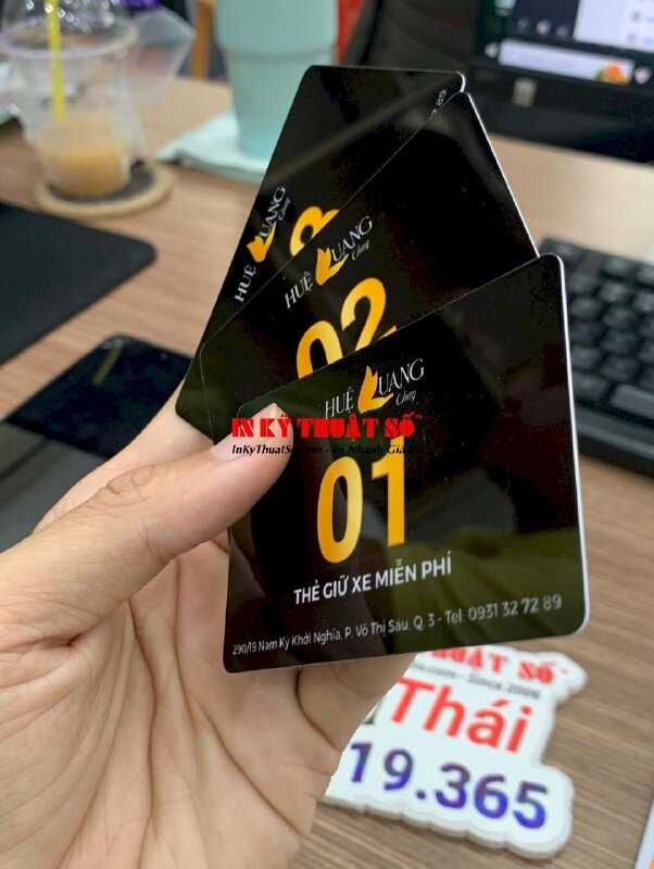 In thẻ giữ xe miễn phí cho nhà hàng chay - INKTS812