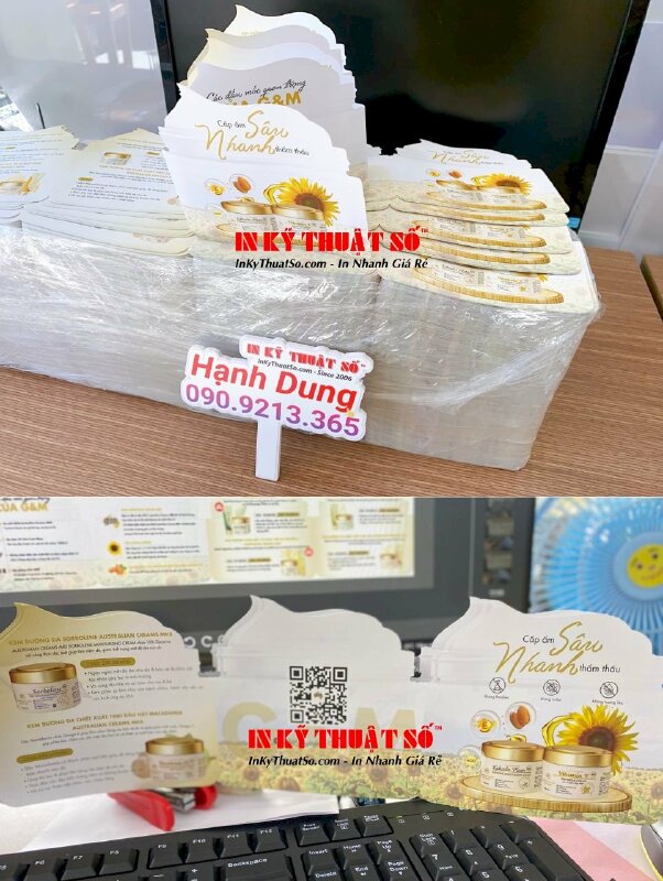 In tờ rơi gấp 5 hình hủ kem mỹ phẩm - INKTS259