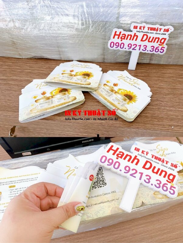 In tờ rơi gấp 5 hình hủ kem mỹ phẩm - INKTS259