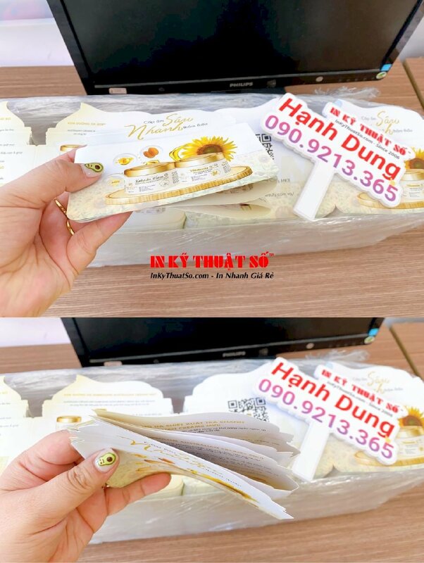 In tờ rơi gấp 5 hình hủ kem mỹ phẩm - INKTS259