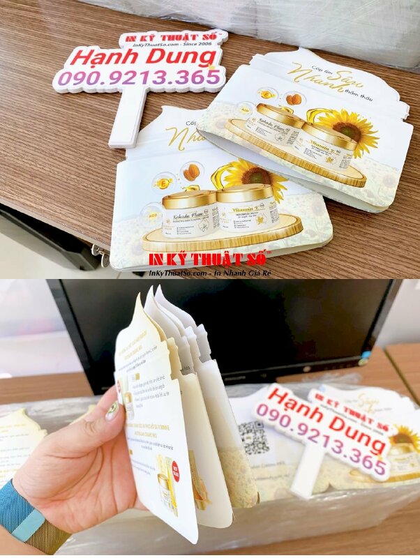 In tờ rơi gấp 5 hình hủ kem mỹ phẩm - INKTS259