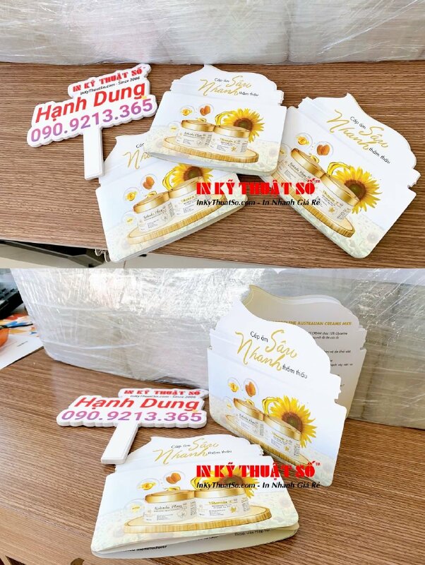 In tờ rơi gấp 5 hình hủ kem mỹ phẩm - INKTS259