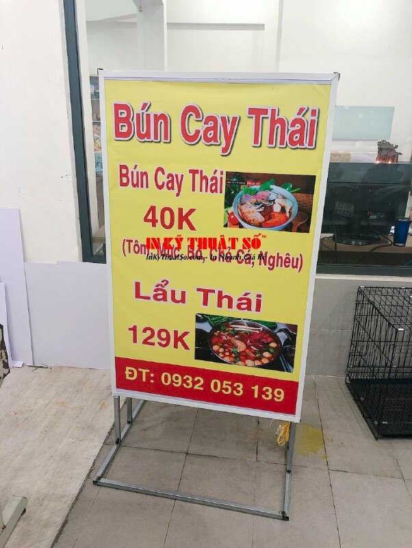 Làm bảng hiệu hộp đèn quán bún cay Thái, lẩu Thái - INKTS1174