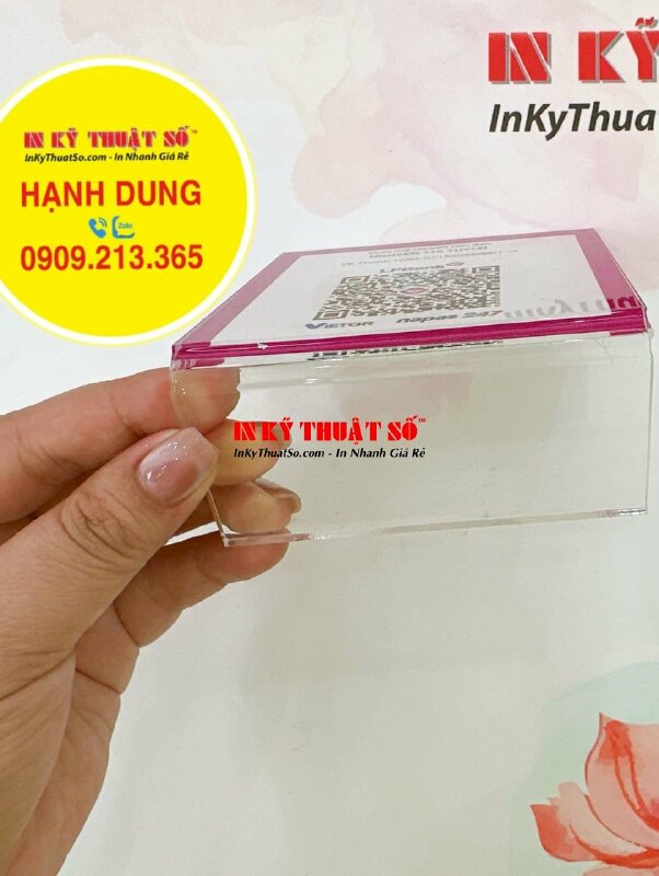 Mica để bàn QRcode thanh toán, Standee QR để quầy thu ngân cho shop, cửa hàng - INKTS1184