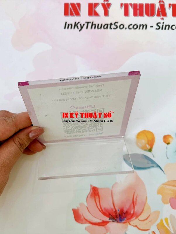 Mica để bàn QRcode thanh toán, Standee QR để quầy thu ngân cho shop, cửa hàng - INKTS1184