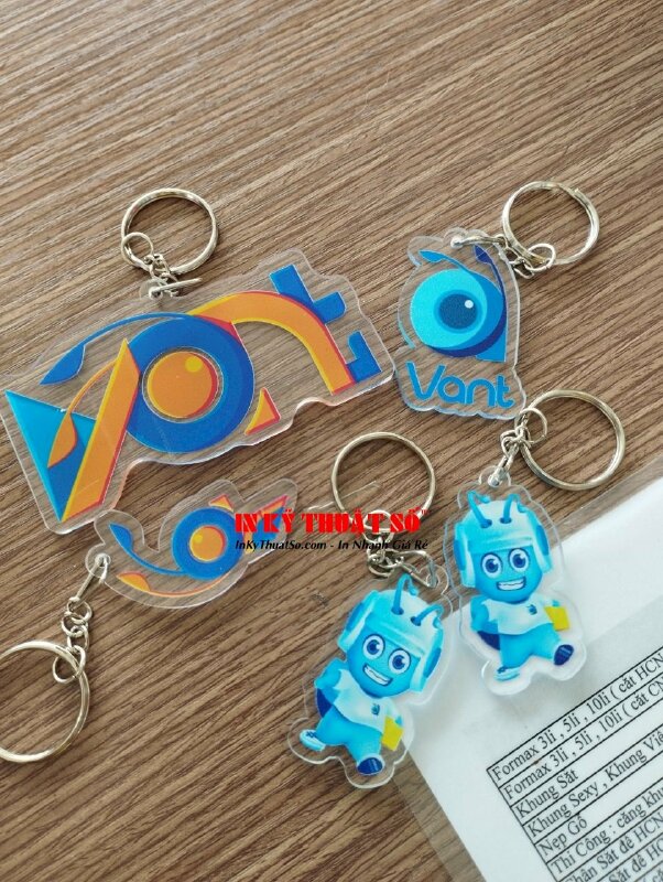 Móc khoá mica in hình theo yêu cầu - INKTS360