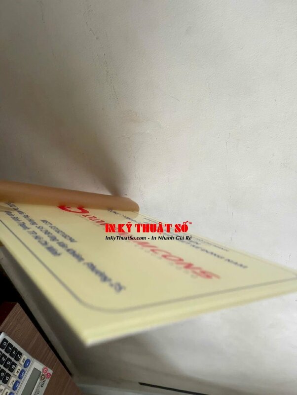 Biển văn phòng đại diện công ty Mica trong 3li in UV ngược, lót trắng theo file in - INKTS2896