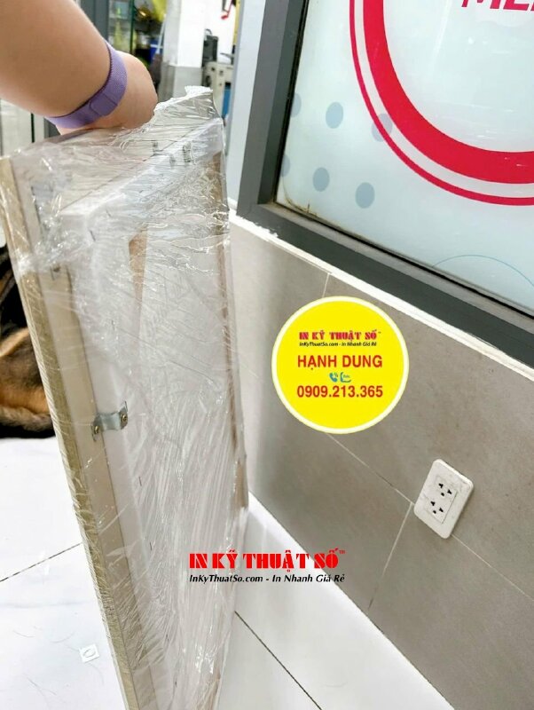 In bảng nội quy công ty, Canvas mực dầu bóng đóng khung viền - INKTS3365