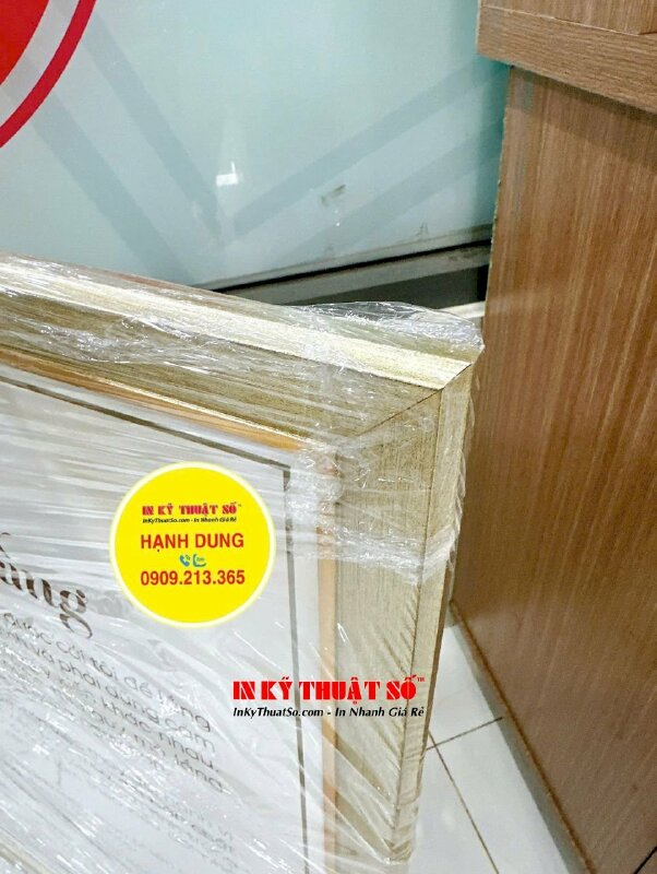 In bảng nội quy công ty, Canvas mực dầu bóng đóng khung viền - INKTS3365