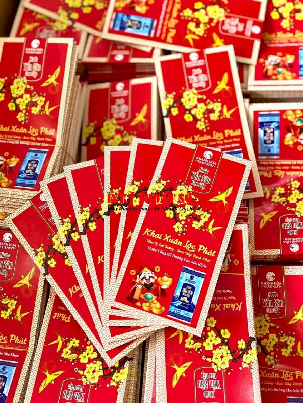 In bao lì xì số lượng lớn in offset cho nhãn hàng nước yến gửi tặng khách hàng - INKTS209
