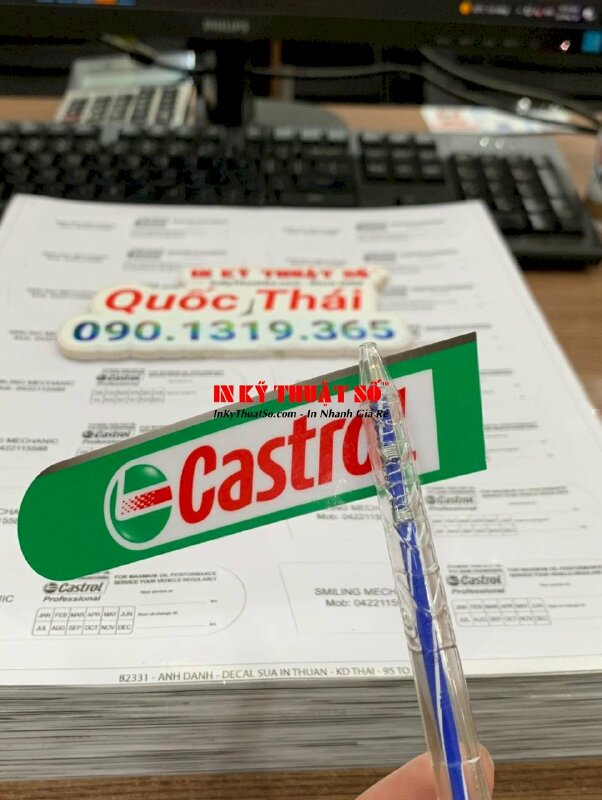 In Decal 2 mặt quảng bá thương hiệu Castrol - INKTS418