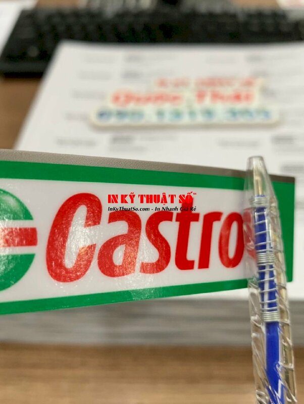 In Decal 2 mặt quảng bá thương hiệu Castrol - INKTS418