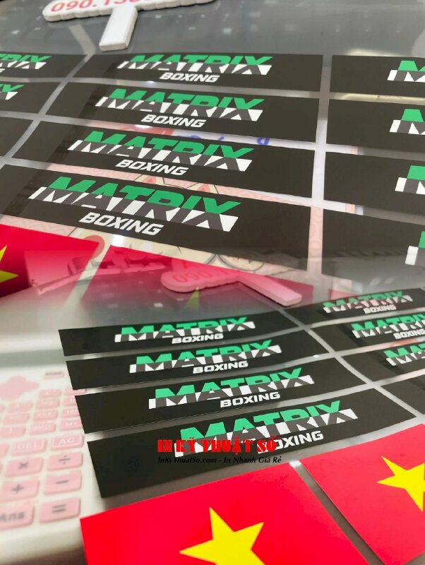 In decal ép nhiệt lên áo thun logo boxing - INKTS768