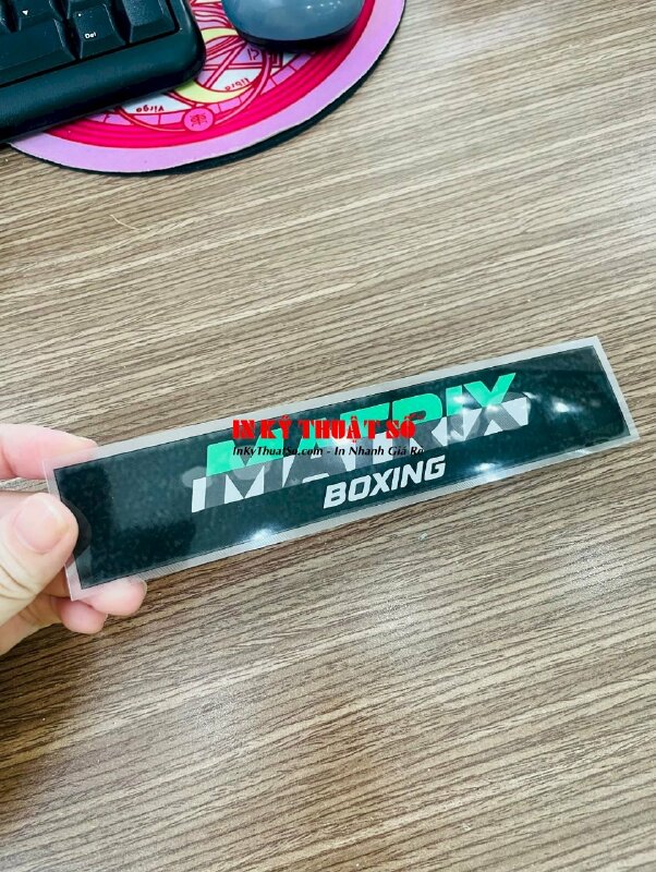 In decal ép nhiệt lên áo thun logo boxing - INKTS768