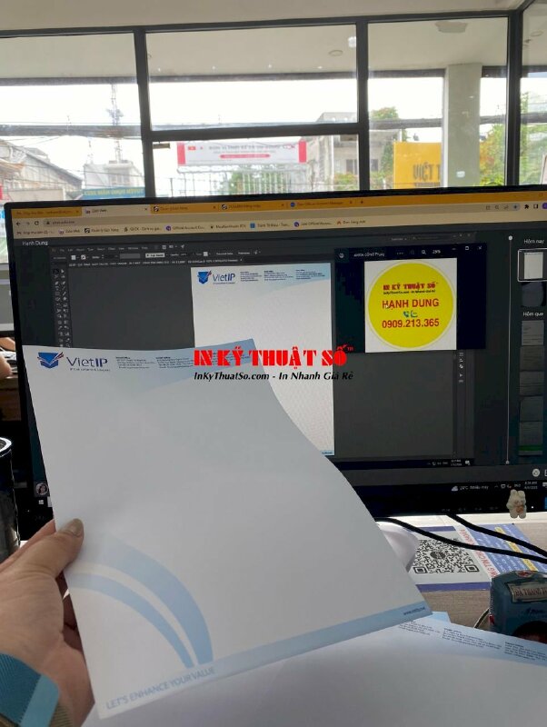 In giấy tiêu đề A4, giấy Fort 100gsm, in 1 mặt - INKTS323