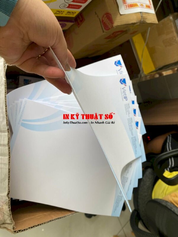 In giấy tiêu đề A4, giấy Fort 100gsm, in 1 mặt - INKTS323