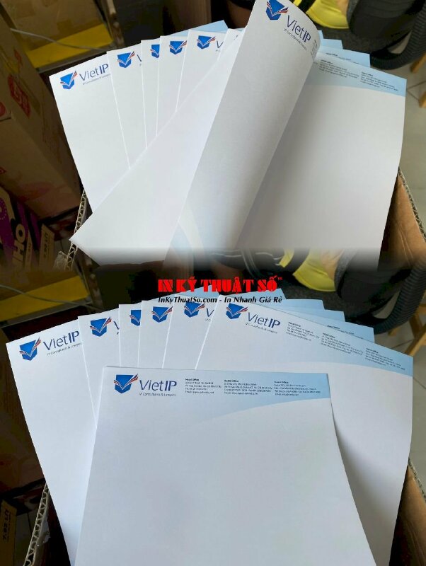 In giấy tiêu đề A4, giấy Fort 100gsm, in 1 mặt - INKTS323