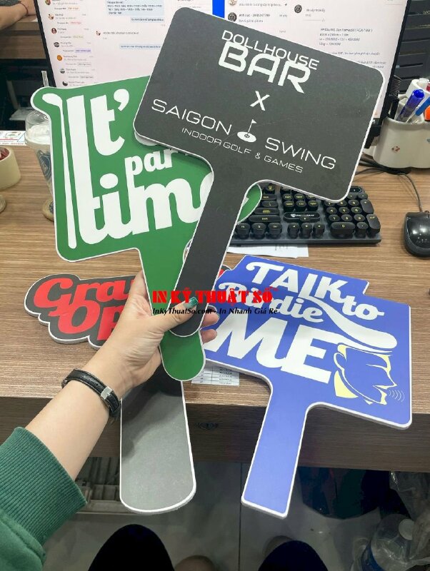 In hashtag cầm tay khai trương Grand Opening Day cho quán Bar, Indoor Golf & Games - INKTS3359