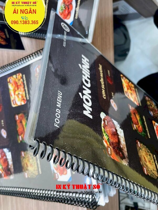 In menu ép plastic Billiards Club bộ đôi menu food đồ ăn và menu drink thức uống - INKTS1168