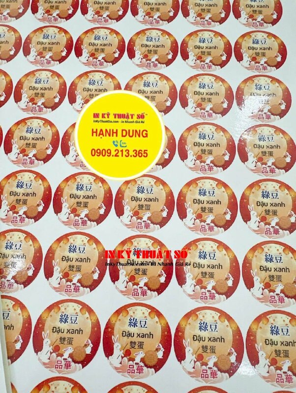 In tem dán phân loại bánh Trung thu, tem decal giấy, cán bóng, bế tròn - INKTS3338