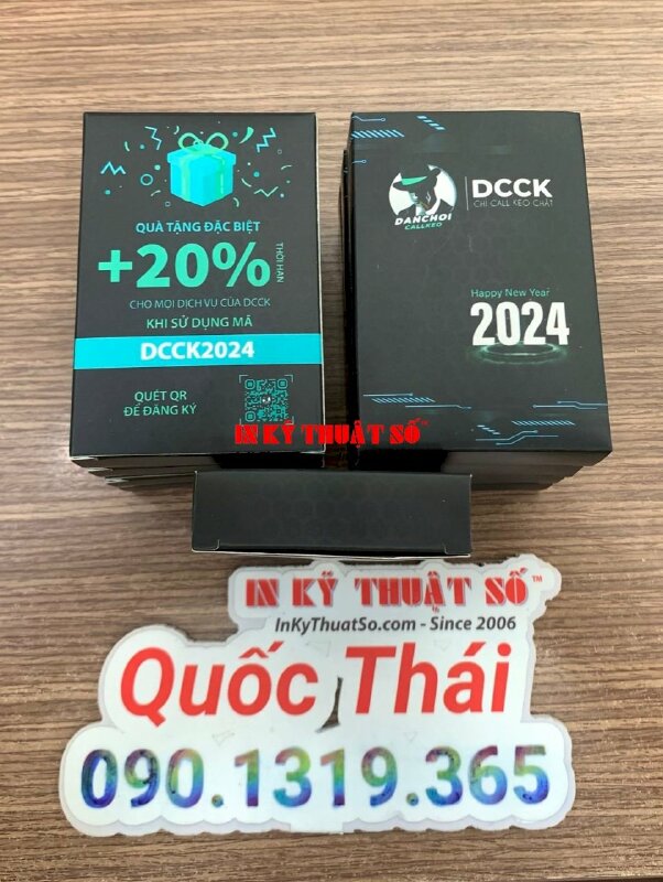 In thẻ card 52 lá giấy B300gsm 6x9cm in 2 mặt có hình ảnh thương hiệu làm quà tặng - INKTS1141