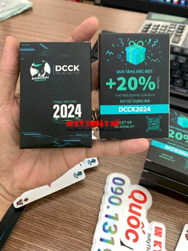 In thẻ card 52 lá giấy B300gsm 6x9cm in 2 mặt có hình ảnh thương hiệu làm quà tặng - INKTS1141