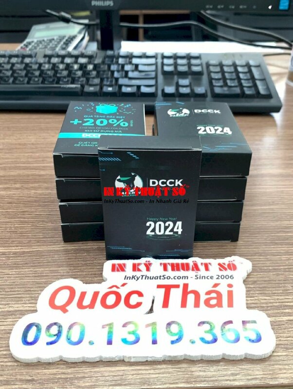 In thẻ card 52 lá giấy B300gsm 6x9cm in 2 mặt có hình ảnh thương hiệu làm quà tặng - INKTS1141