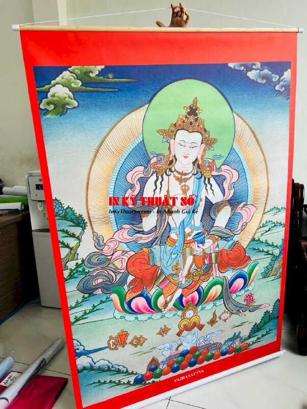 In tranh canvas hình ảnh Đức Kim Cương Tát Đỏa - Vajrasattva - INKTS289