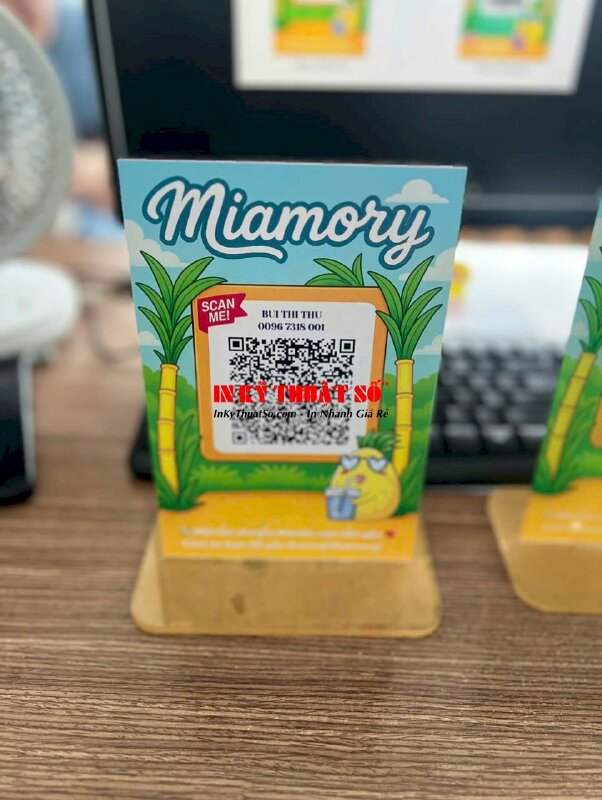 Standee bảng mica QR code quán nước mía - INKTS3337