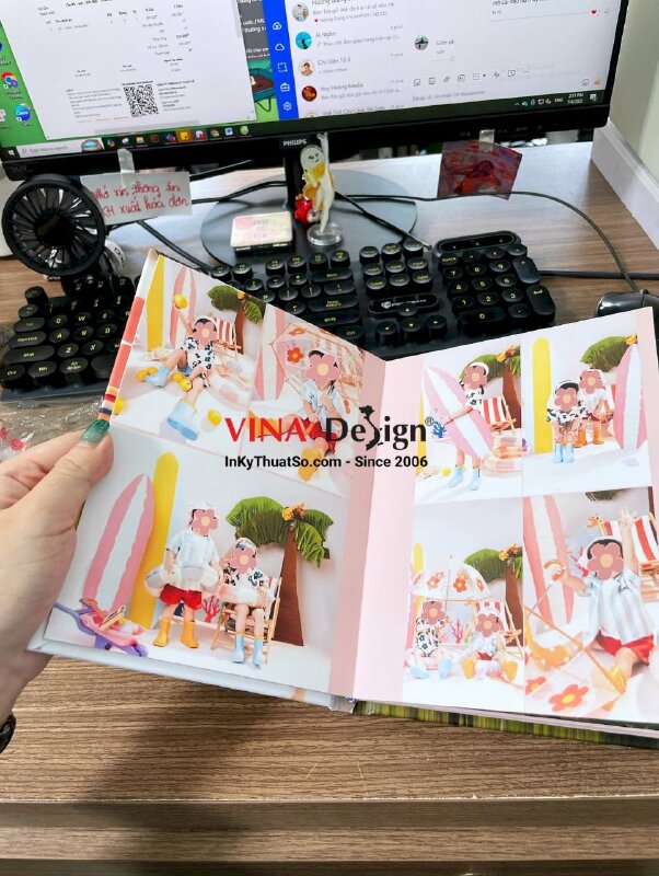 In album photobook kỷ niệm sinh nhật cho cặp song sinh - INKTS3448