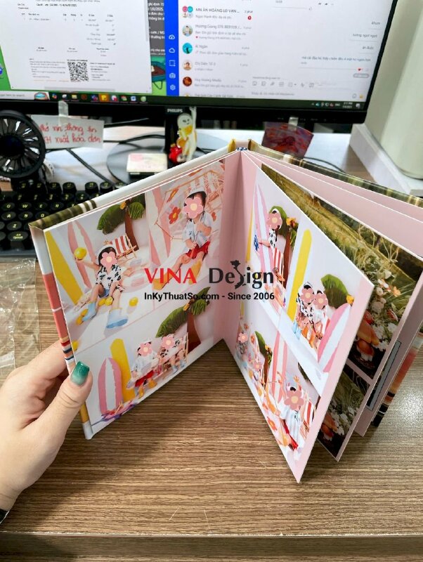 In album photobook kỷ niệm sinh nhật cho cặp song sinh - INKTS3448