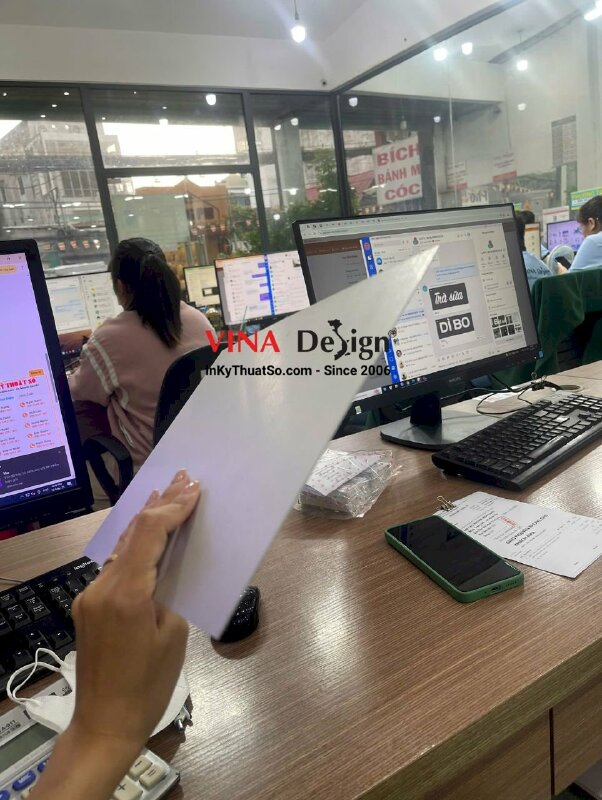 In bảng tên phòng ban khổ A4 từ nhôm in UV, lót trắng theo file in - INKTS3438